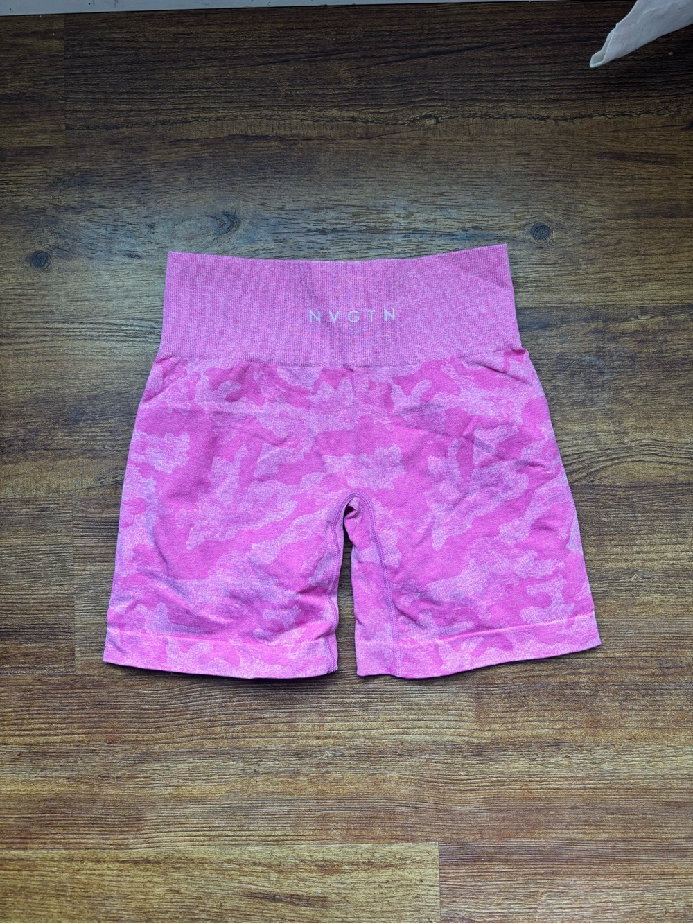 NVGTN Pink Camo High-Rise Bike Shorts